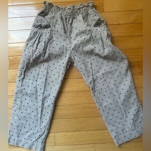 ZARA Polka Dot Pants- Beige and Black